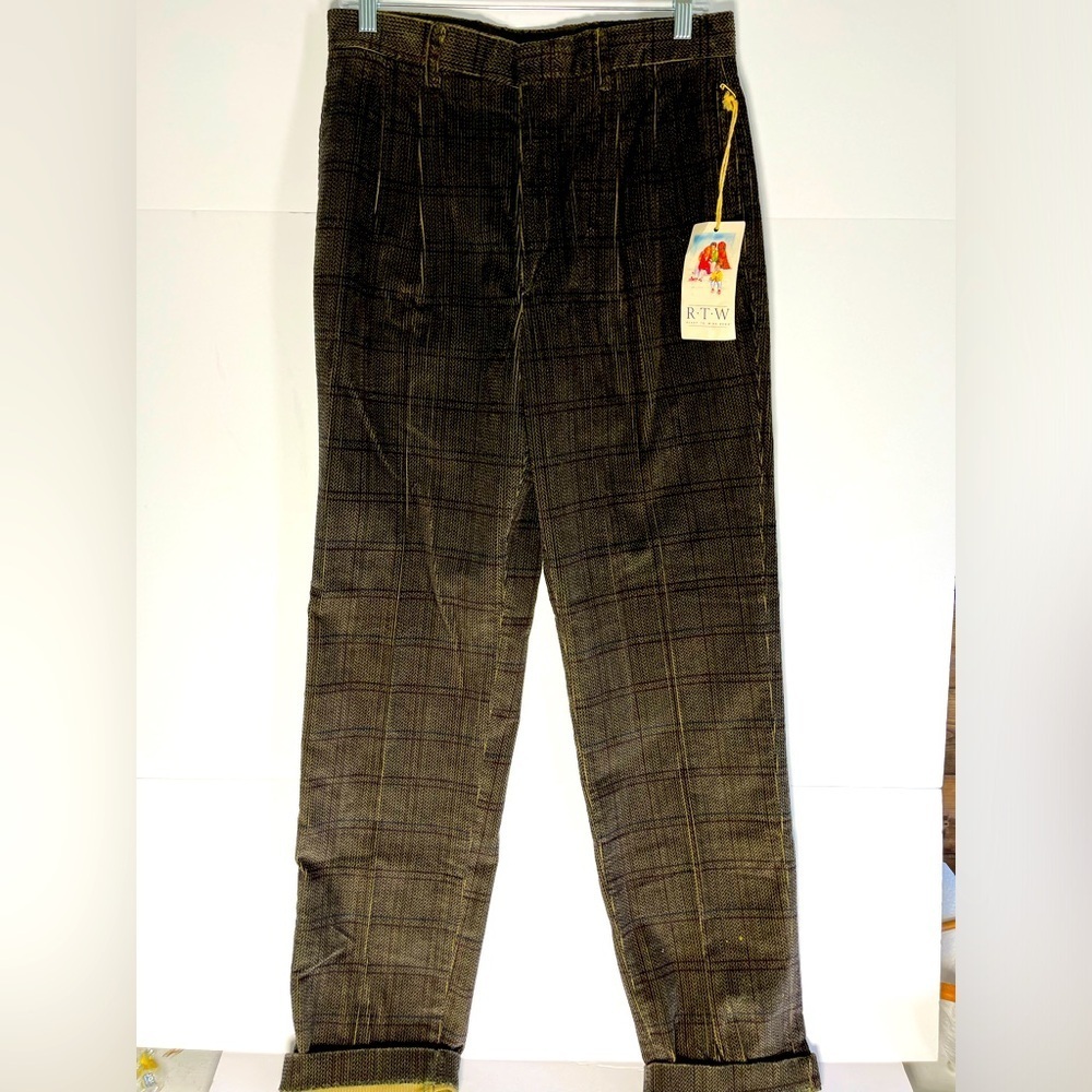 NOS Spiegel Vtg Men Pants Ready To Wind Down Corduroy Style Straight Leg Sz 32L
